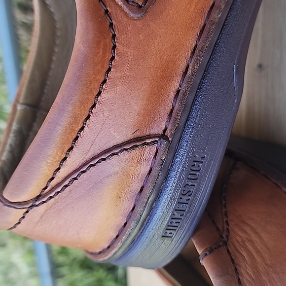 Birkenstock Virginia Brown Leather Shoes with CutoutsMade in Germany Size L8 M6 - Picture 3 of 12